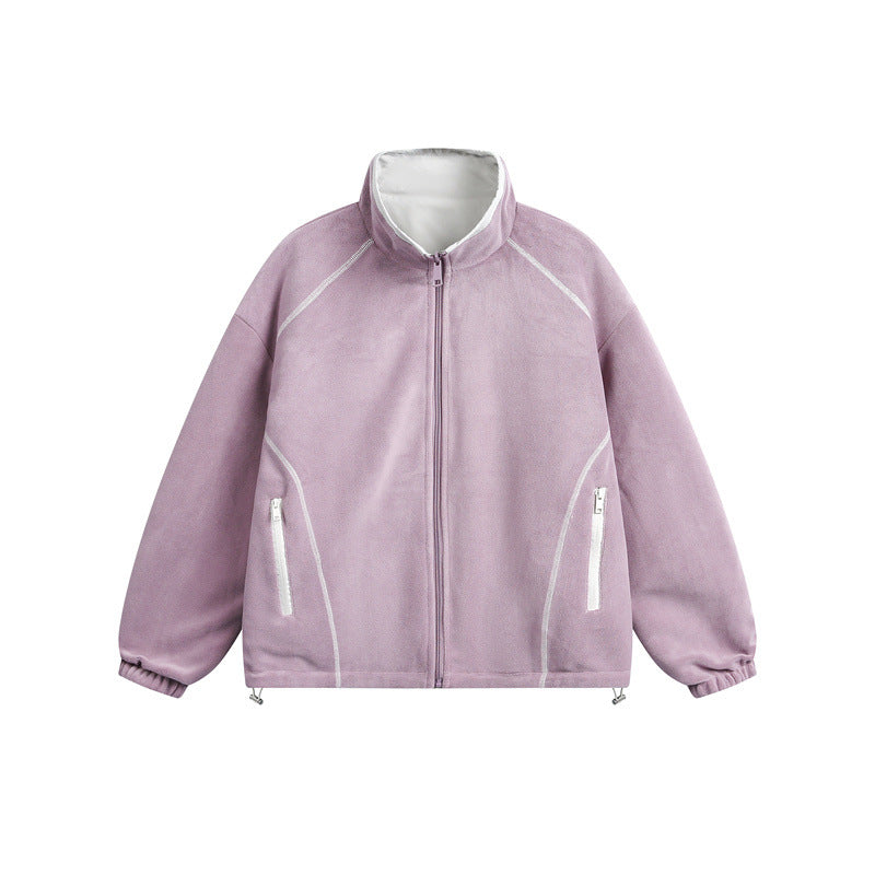 Unisex Lightweight Softshell Jacket with warming fleece inner lining, stand-up collar and drawstring EVA-US