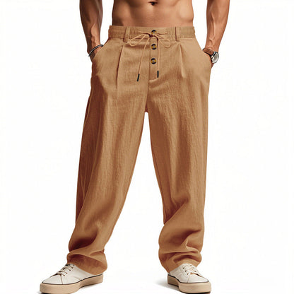 Men's Linen Pants with Breathable & Adjustable Drawstring | EVA-US V2