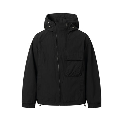 Unisex Lightweight Technical Hoodie in Boxy Cut with Utility Pockets EVA-US