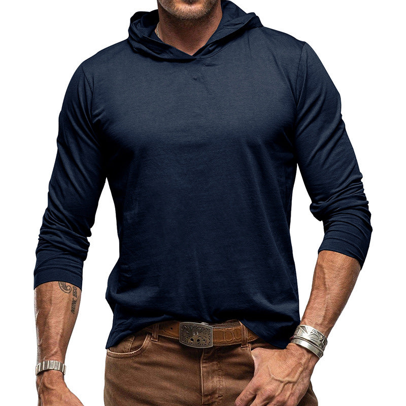 EVA-US | Hooded Sweater Slim Fit Long Sleeve Light Cotton Knit Minimalist Style