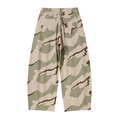 Women Wide Cropped Cargo Pants in Camouflage Utility Look EVA-US