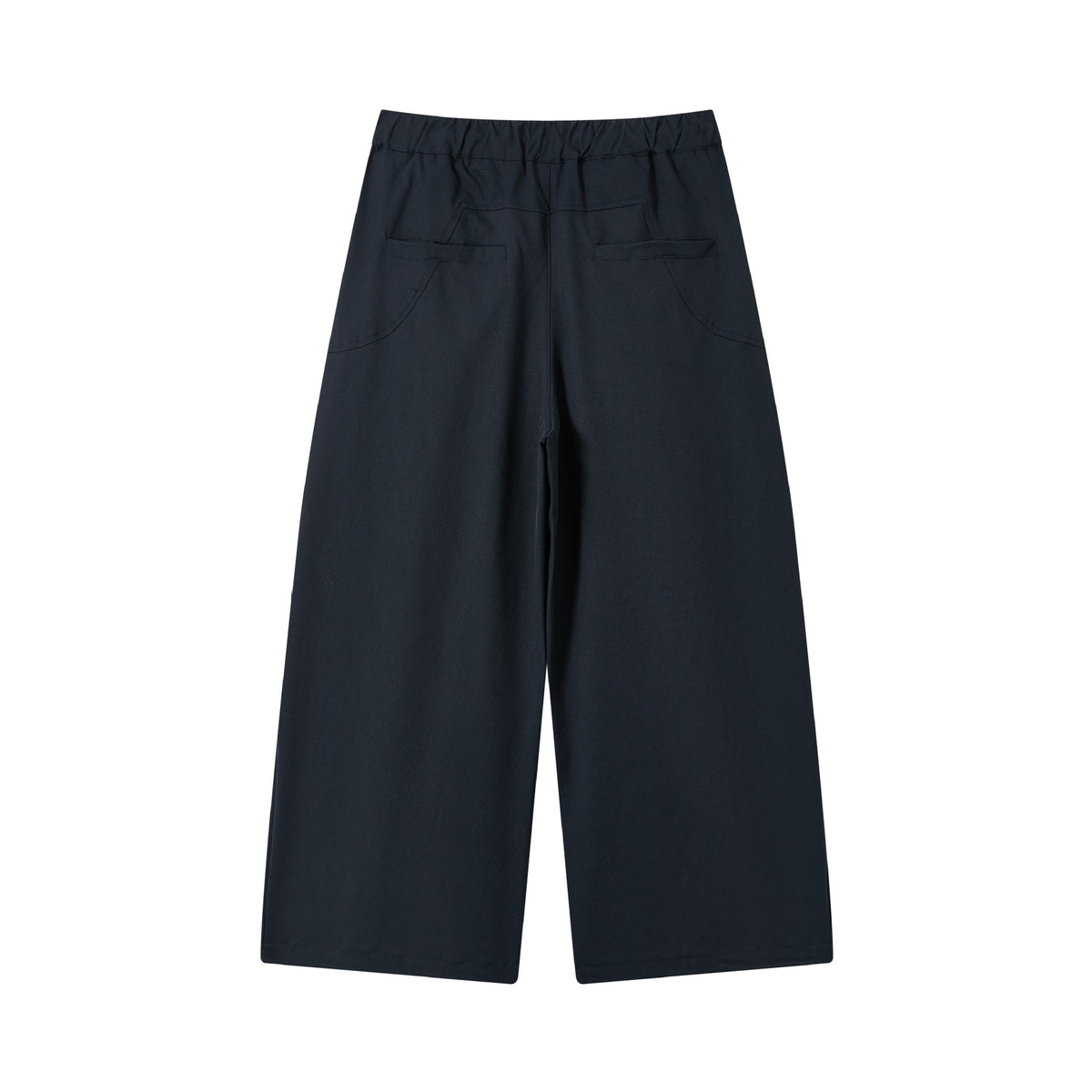 Women's wide cropped pleated trousers with drawstring and cargo pockets EVA-US