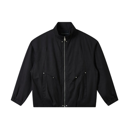 Men's short-cut utility blouson with high funnel collar and flap pockets EVA-US