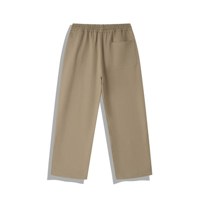 Women Cropped Pants in Relaxed Fit with Elastic Waistband, Drawstring and Decorative Stitching EVA-US