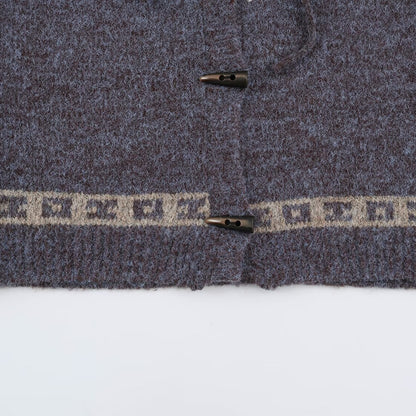 Ladies hooded cardigan in Norwegian style with toggle closures EVA-US
