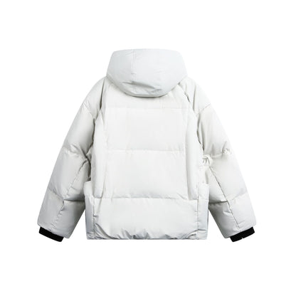 Ladies wide-cut padded parka with high collar, hood, and cargo pockets EVA-US