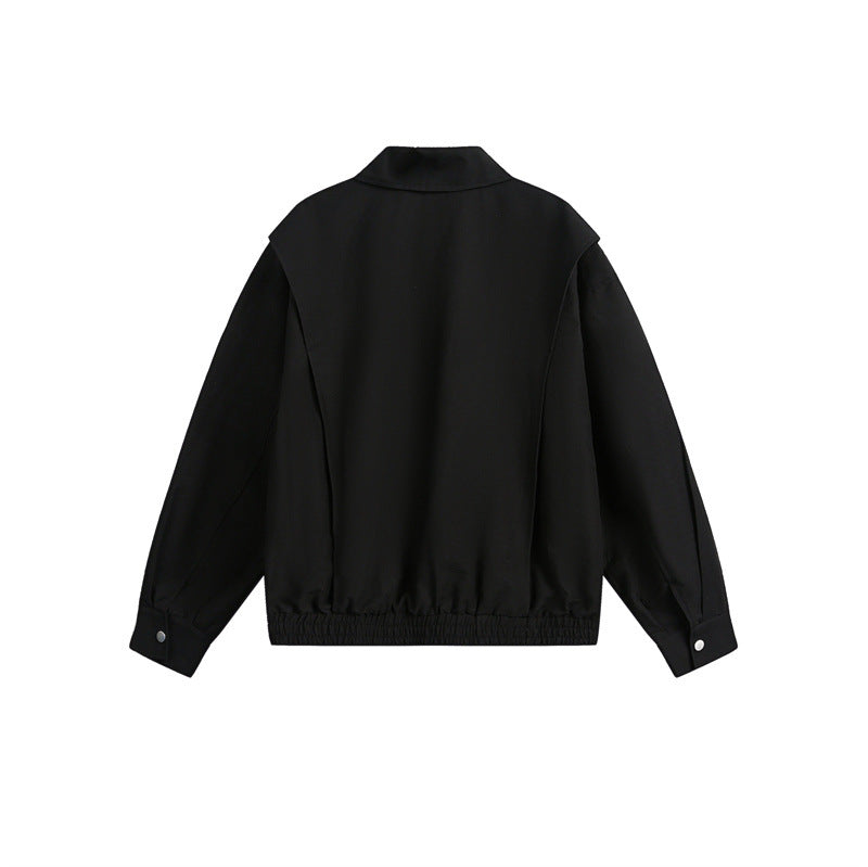 Unisex Lightweight Boxy Field Blouson in Utility Look with Patch Flap Pockets and Elastic Hem EVA-US