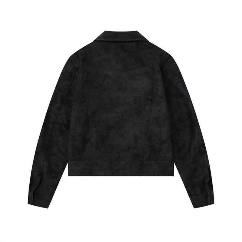 Women Military Inspired Short Jacket with Zipper, Decorative Button Plackets and Epaulettes EVA-US