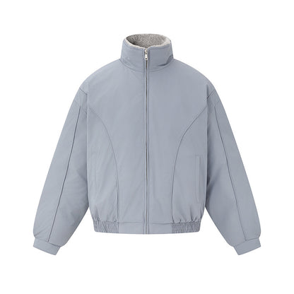 Unisex Boxy Isolation Jacket with High Stand-Up Collar and Teddy Lining EVA-US