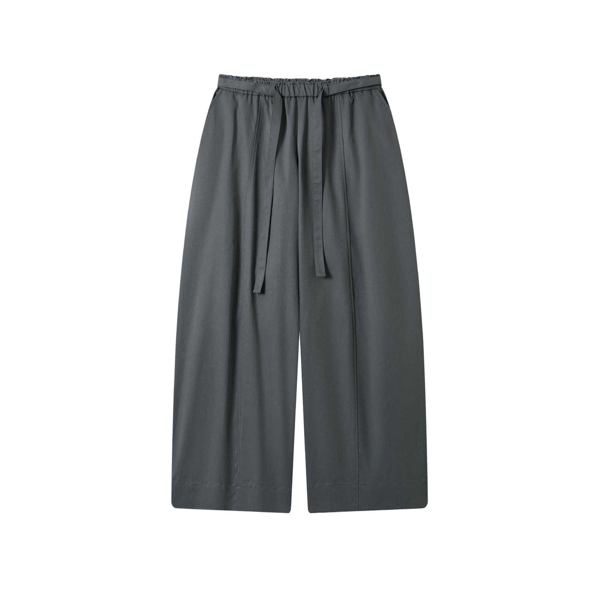 Women's culotte pants with high waist, wide leg, and tie belt EVA-US