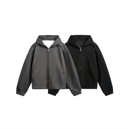 Unisex Lightly padded hooded zip jacket in boxy cut EVA-US