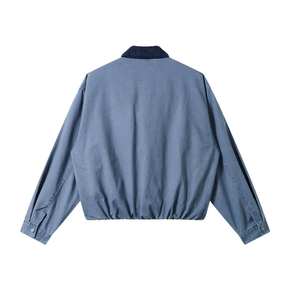 Men Timeless Boxy Field Jacket made of Canvas with Corduroy Turn-Down Collar EVA-US