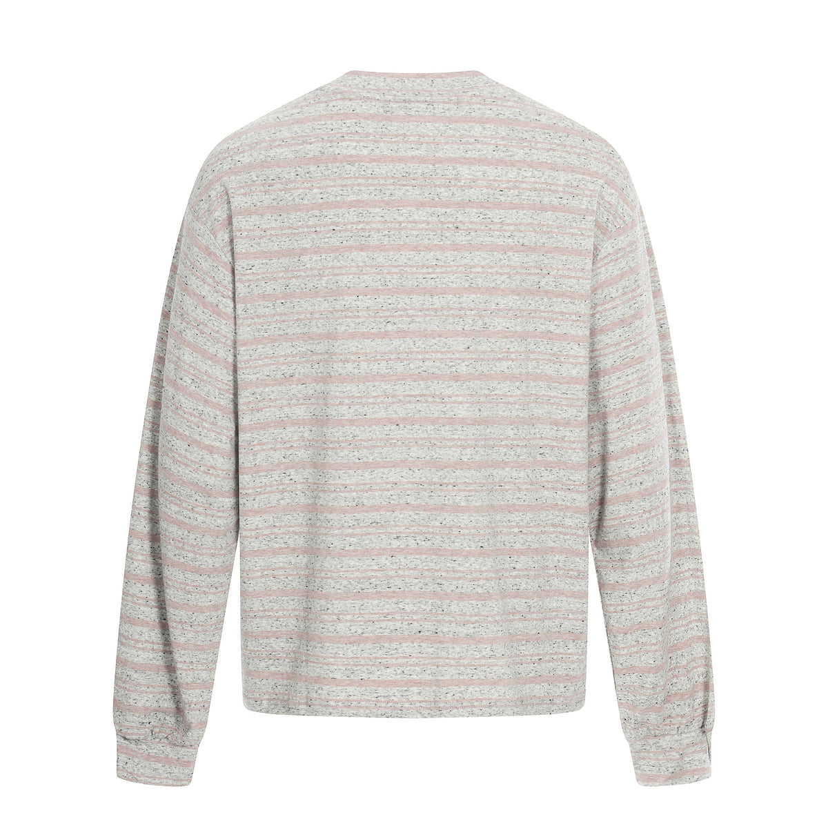 Women Striped Oversize Sweatshirt with large typography print and round neckline EVA-US
