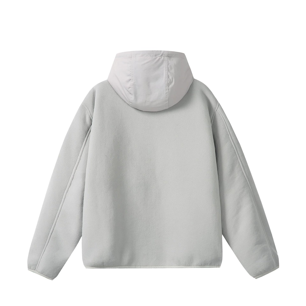Unisex fleece hoodie jacket with teddy lining, full zip, and side zip pockets EVA-US