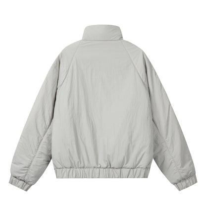 Unisex Boxy-padded Short Jacket with voluminous Funnel Collar EVA-US