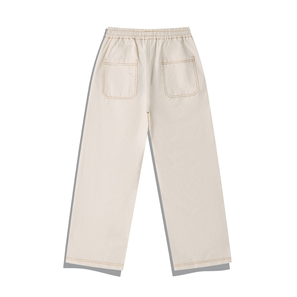 Women's wide denim cargo culotte with elastic waistband and contrast stitching EVA-US