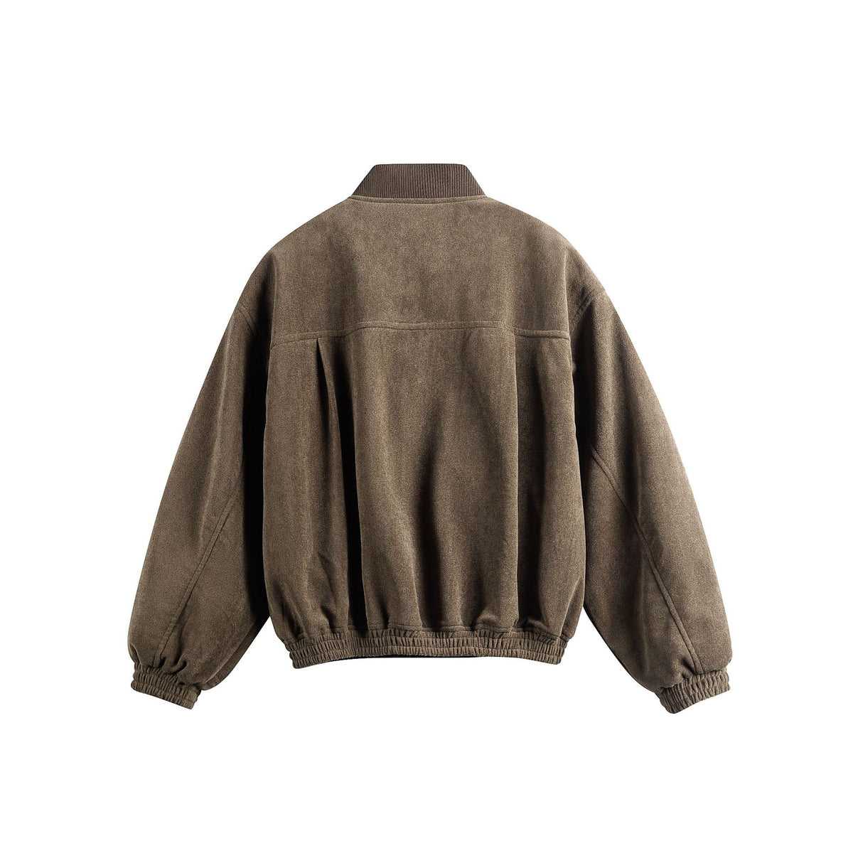 Unisex Boxy-Softsuede-Jacket with snap button placket, patch pockets and ribbed hem EVA-US