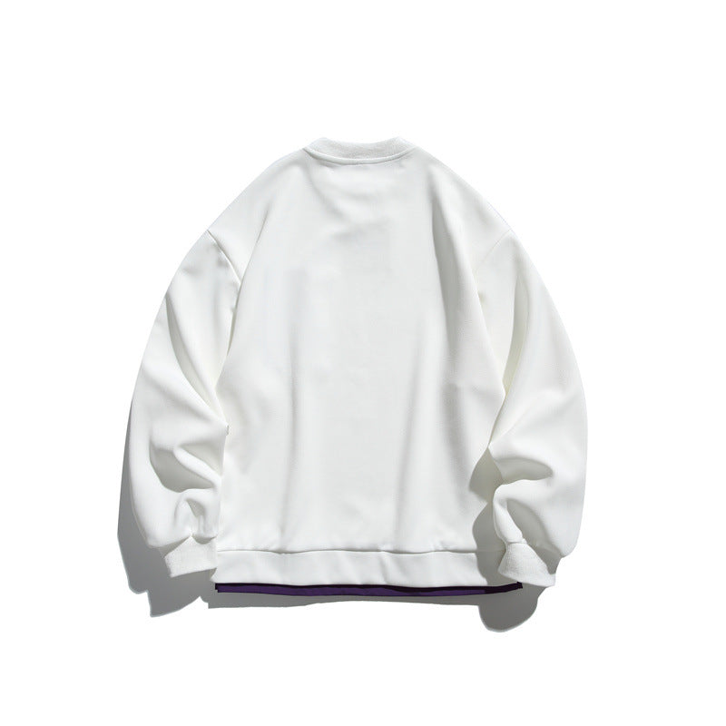 Unisex Oversize Sweatshirt with contrasted zipper chest pocket and double-layered hem EVA-US