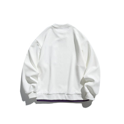 Unisex Oversize Sweatshirt with contrasted zipper chest pocket and double-layered hem EVA-US