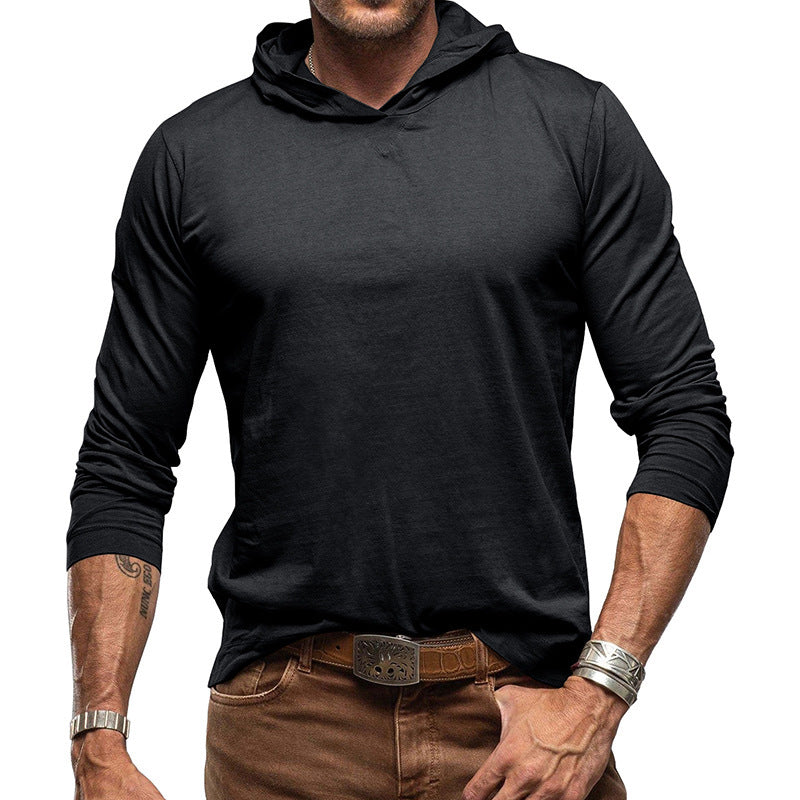 EVA-US | Hooded Sweater Slim Fit Long Sleeve Light Cotton Knit Minimalist Style