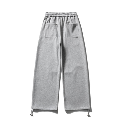 Unisex Wide Sweatpant with Drawstring, Knee Patch and Adjustable Hem EVA-US
