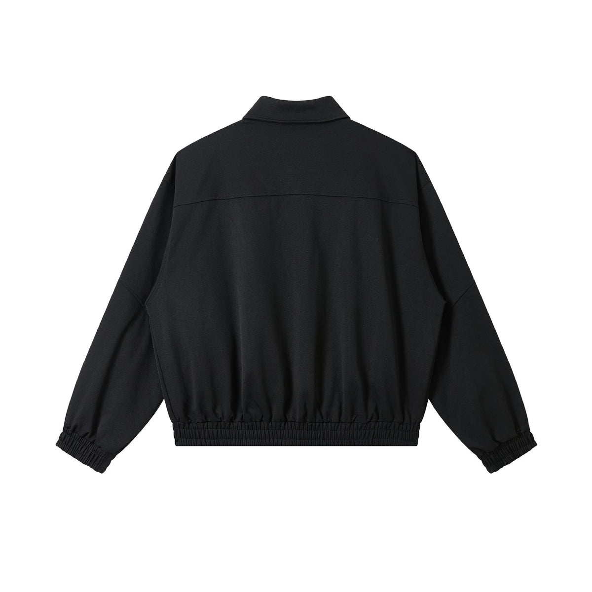Unisex Short-cut technical blouson jacket with concealed front flap and elastic hem EVA-US