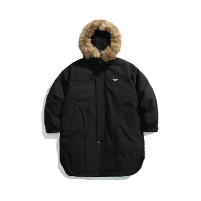 Men's Lined Winter Parka with Detachable Faux Fur Hood EVA-US