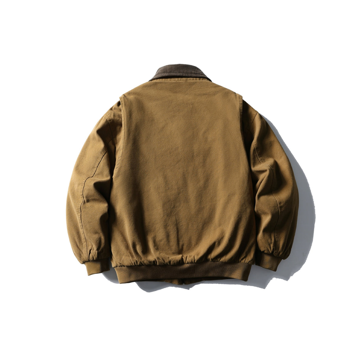 Men's Robust Canvas Jacket with Cord Collar and Utility Pockets EVA-US