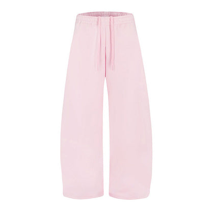 Women's Loose High-Waist Loungewear Pants with Drawstring and Wide Leg EVA-US
