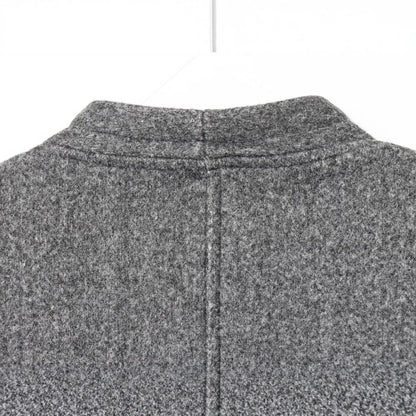 Women’s short jacket made of wool blend with round neck and decorative button placket EVA-US