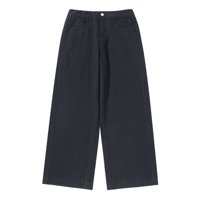 Women's High-Waist Culotte Pants made of Cotton Twill with a Continuous Center Seam EVA-US
