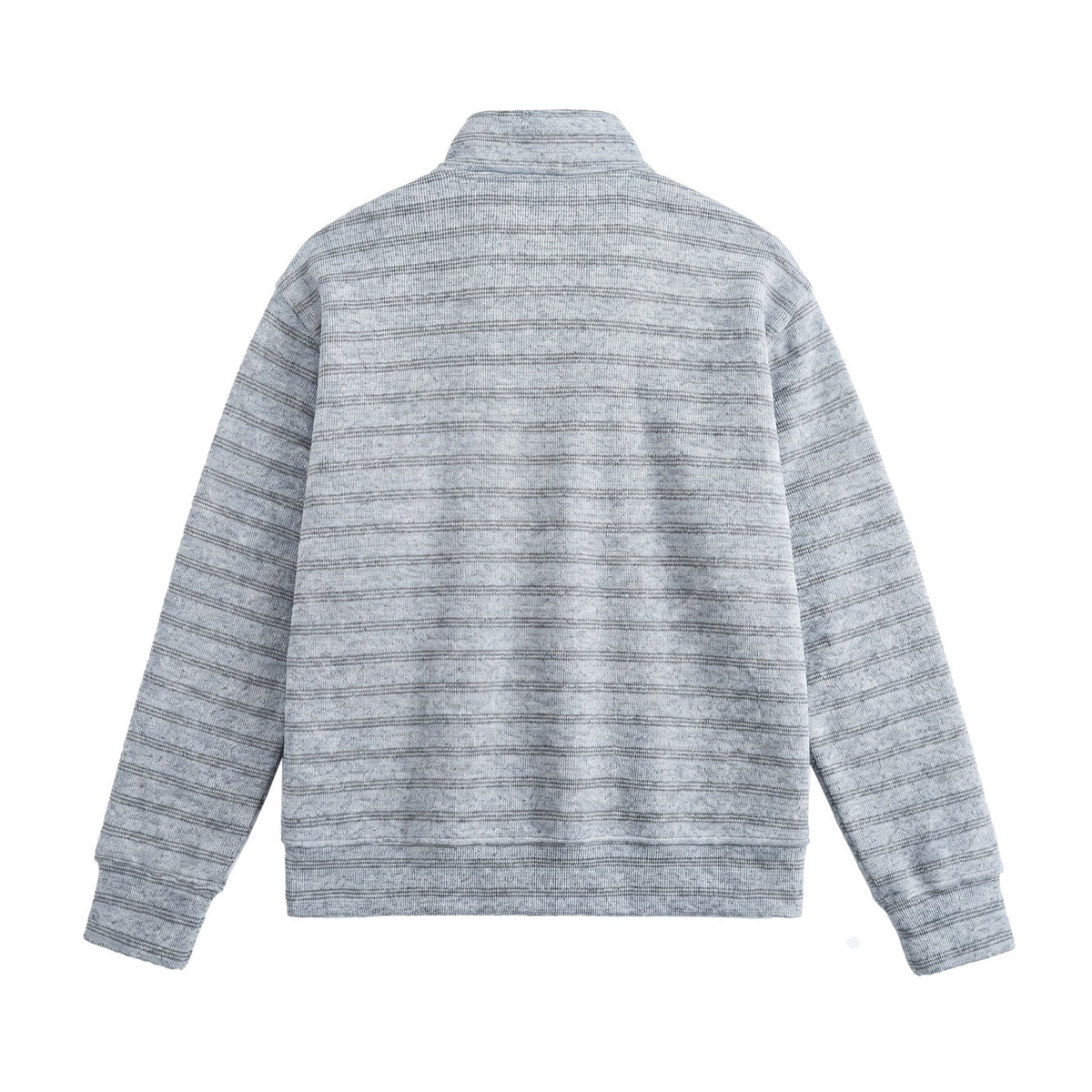 Men's Structured Half-Zip Knit Sweater with Stand Collar EVA-US