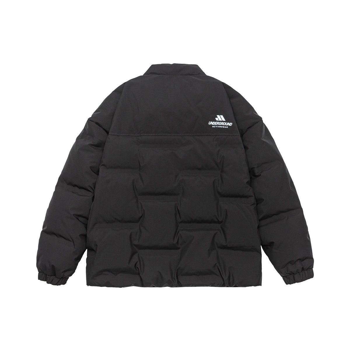 Unisex Padded Comfort Puffer Jacket with High Stand Collar and Brand Logo EVA-US