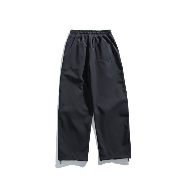 Men's cargo pants with elastic waistband, knee panels, and zip hem EVA-US