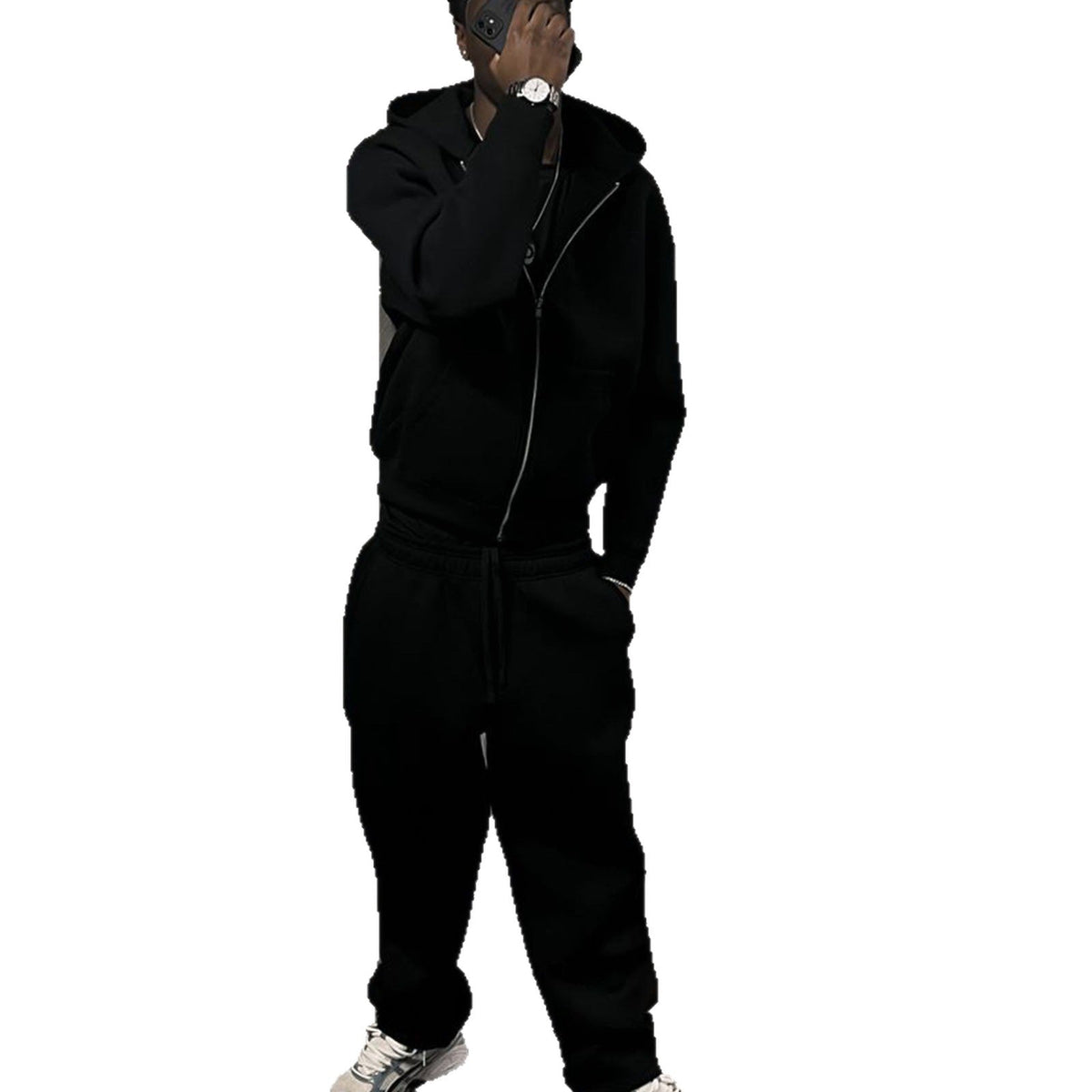 Men's Nan Oversize Zip Hoodie and Relaxed Sweatpants Set EVA-US