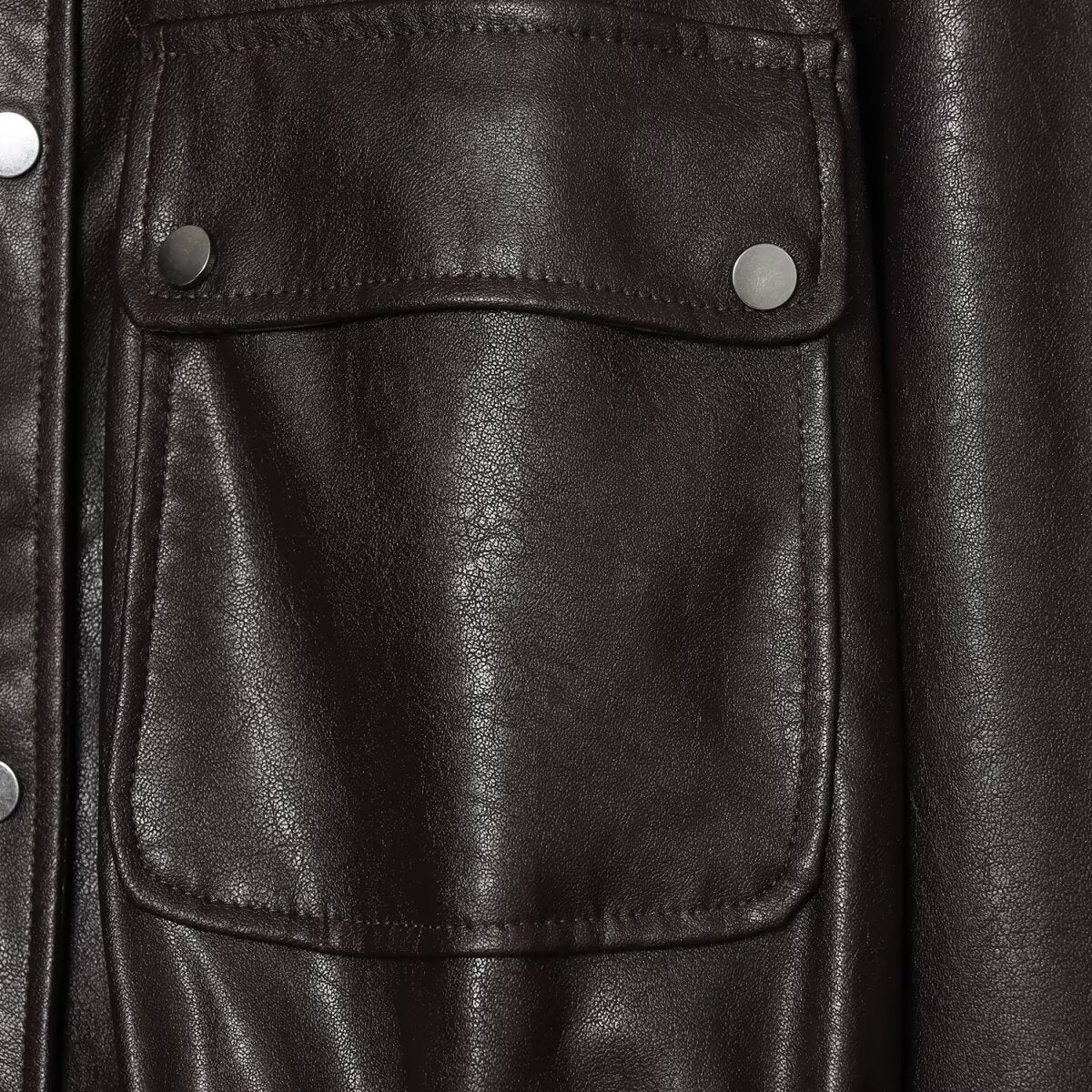 Women’s cropped jacket in oversized look made of faux leather with drawstring waist EVA-US