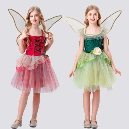 Girls Fairy Costume with Shimmering Wings EVA-US