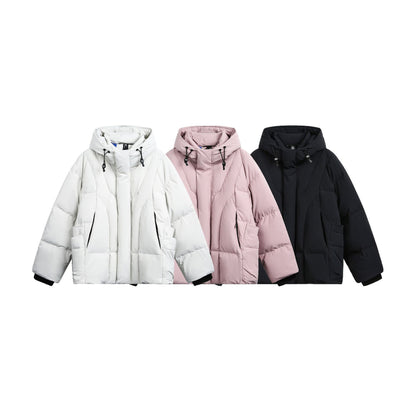 Ladies wide-cut padded parka with high collar, hood, and cargo pockets EVA-US