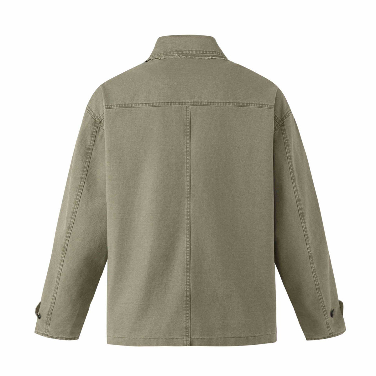 Unisex Robust Canvas Workwear Blouson with double button-free row, patch front pockets, and reinforced sleeves EVA-US