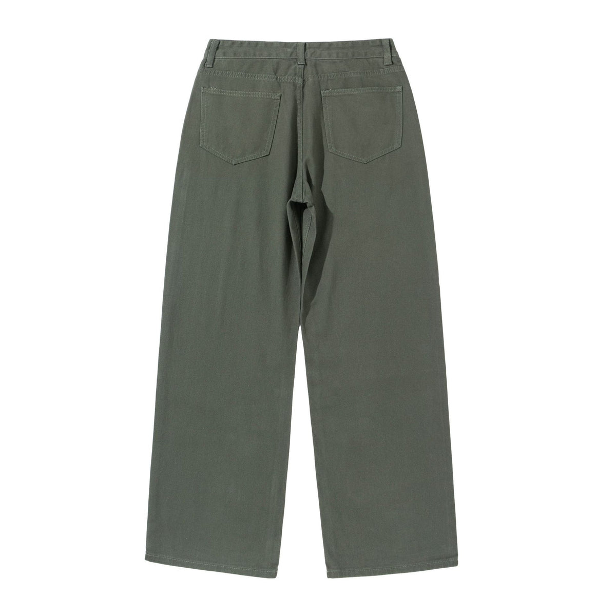 Women's Wide Cropped Pants with High Waist, Straight Leg, and Five-Pocket Design EVA-US