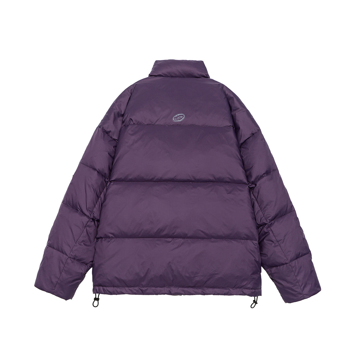 Men's Padded Short Parka with High Stand Collar, Zipper Pockets and Drawstring EVA-US