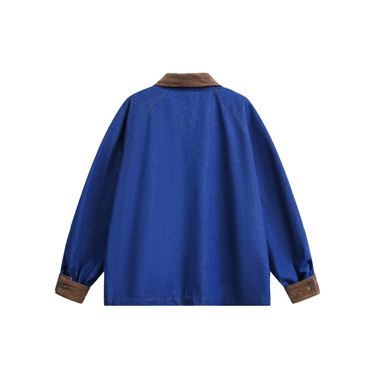 Unisex Kastig cut denim jacket with cord collar and utility details EVA-US