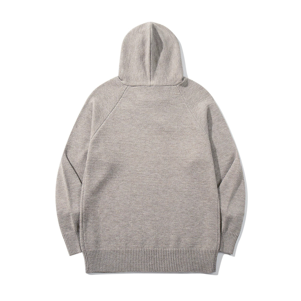 Unisex knitted hoodie with raglan sleeves and wide ribbed hem EVA-US