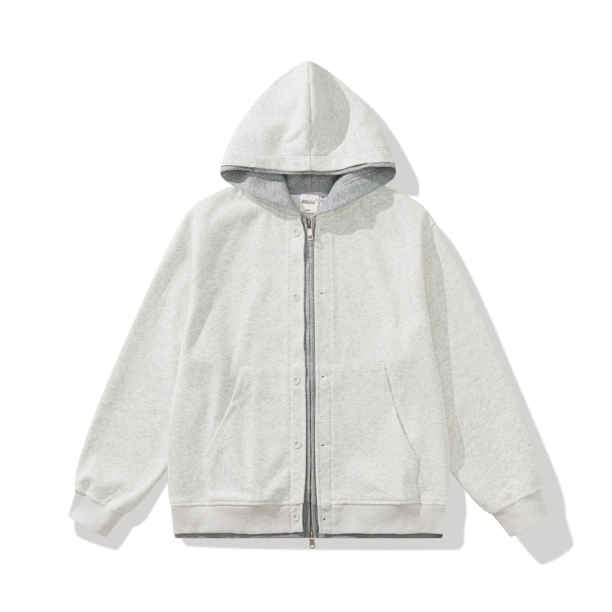 Unisex Boxy-Hooded Zip Jacket made of French Terry EVA-US