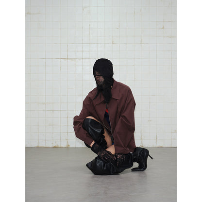 Unisex Boxy Blouson Jacket made of cotton blend with raglan sleeves and continuous zipper EVA-US