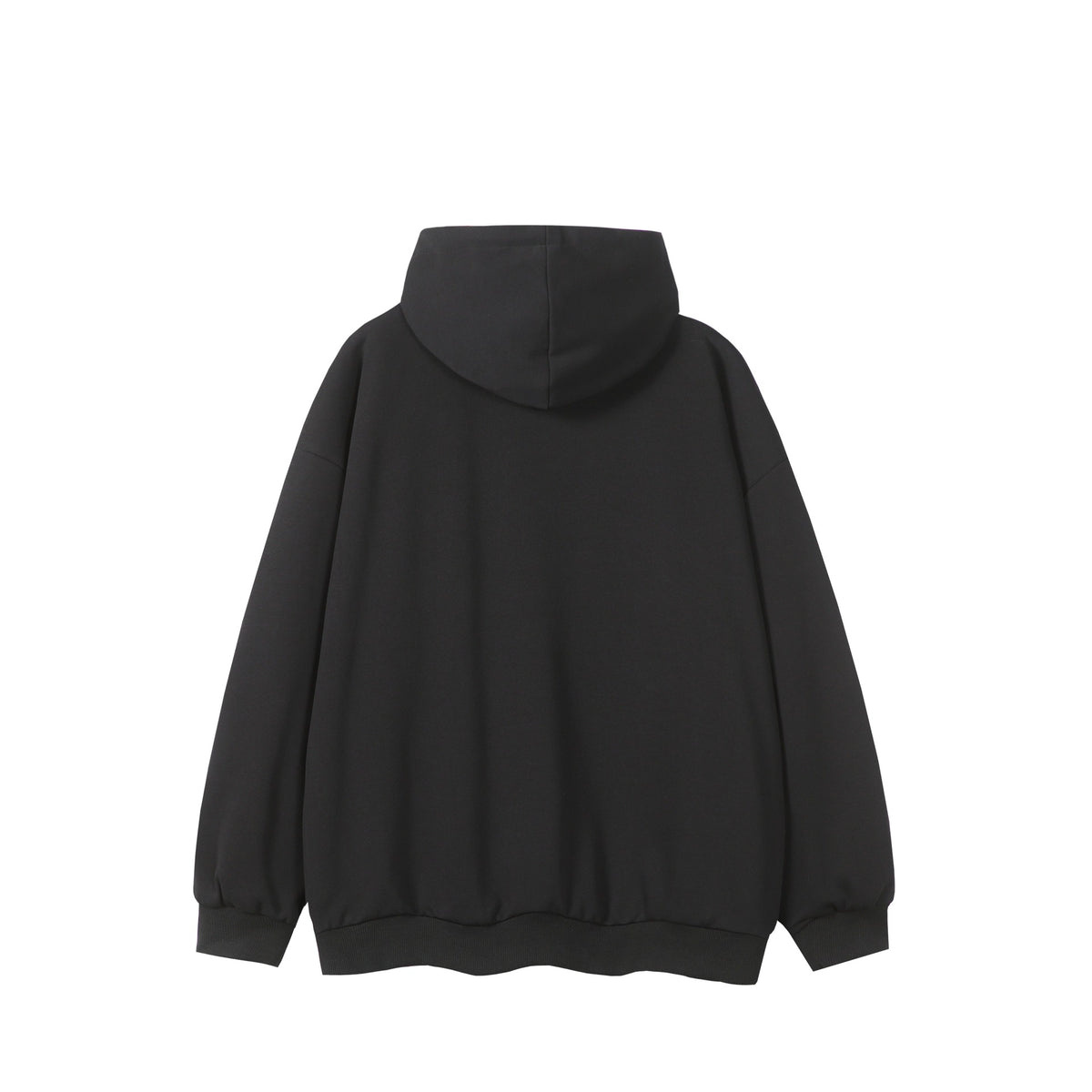 Unisex Oversize Hoodie Zipper Jacket with Checkered Hood Lining and Kangaroo Pockets EVA-US