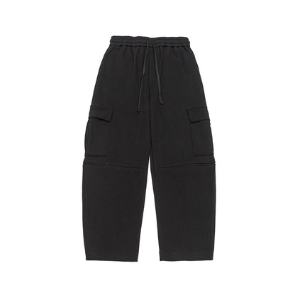 Ladies Wide Cargo Jogging Pants made of French Terry with elastic waistband and patch flap pockets EVA-US