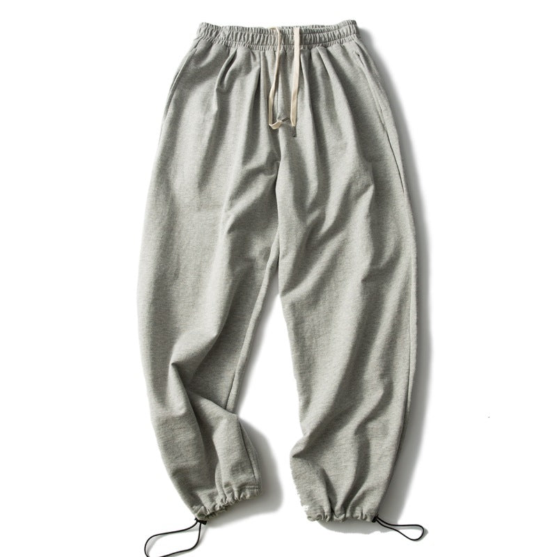 Unisex Relaxed-Fit Jogging Pants with Elastic Waistband, Drawstring and Adjustable Hem