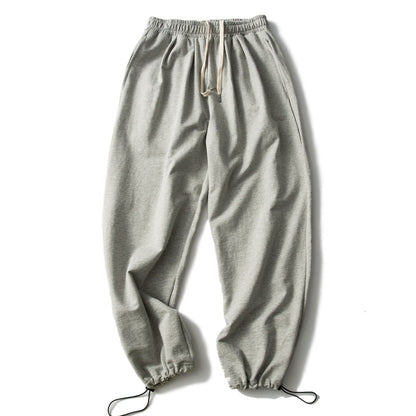 Unisex Relaxed-Fit Jogging Pants with Elastic Waistband, Drawstring and Adjustable Hem