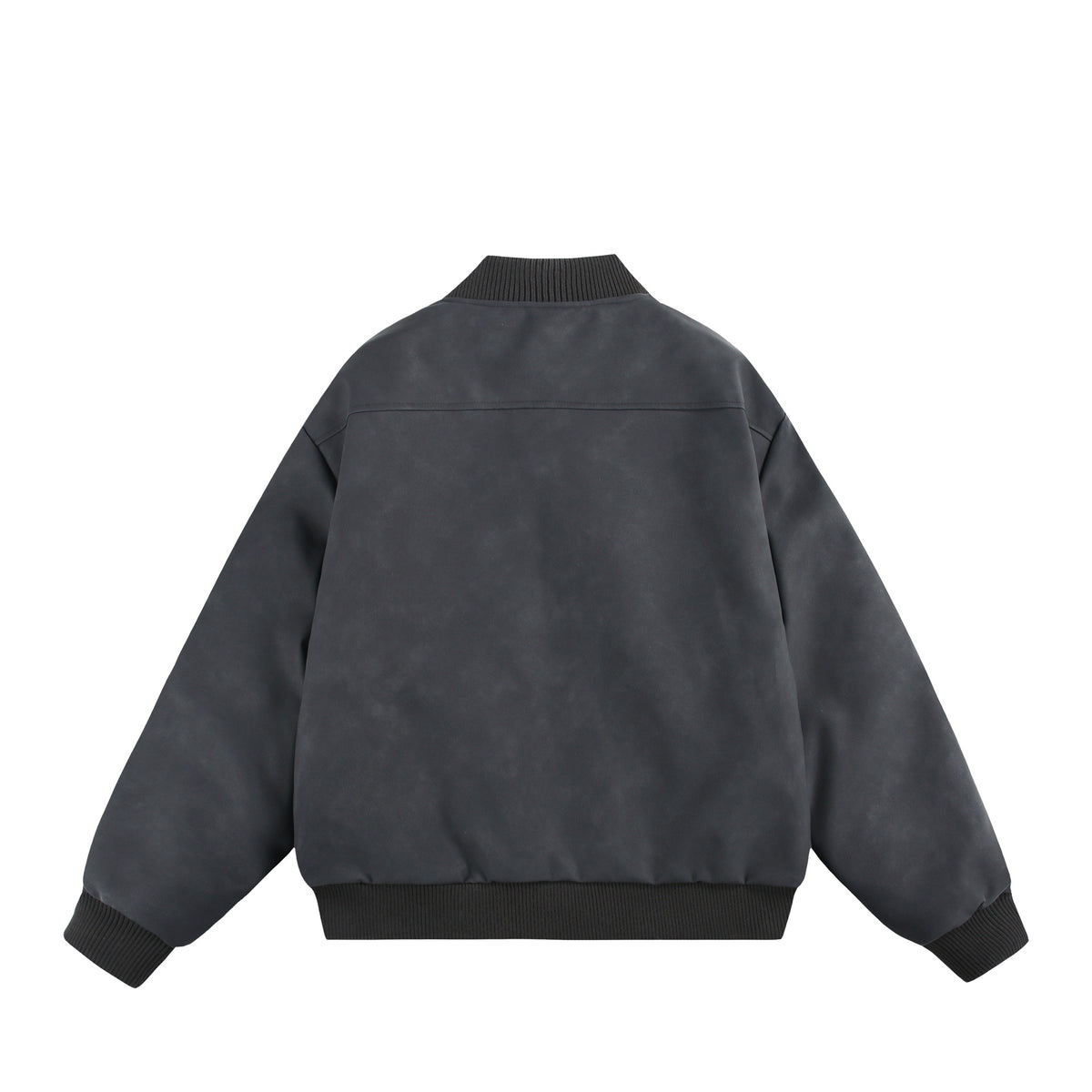 Unisex Oversize Bomber with minimalist front panel and structured seam design EVA-US